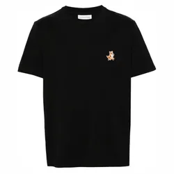 Áo Phông Nam Maison Kitsuné Black With Speedy Fox Logo Embroidered MM00125KJ0008P199 Tshirt Màu Đen Size S