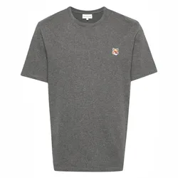 Áo Phông Nam Maison Kitsuné Grey With Bold Fox Head Logo Embroidered LM00104KJ0008H170 Tshirt Màu Xám Size S