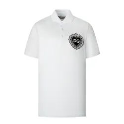 Áo Polo Nam Dolce & Gabbana D&G With Logo Embroidered G8KI2Z G7L8M W0800 Màu Trắng