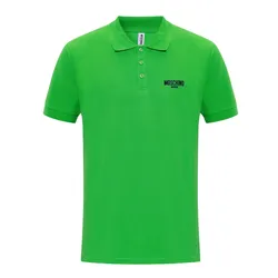 Áo Polo Nam Moschino Green With Logo Printed V3A1605 9309 0396 Màu Xanh Lá Size XS