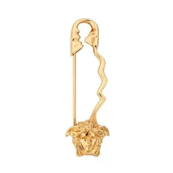 Cài Áo Nữ Versace Medusa Tone Safety-Pin Brooch Màu Vàng Gold