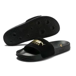 Dép Puma Leadcat Suede Slides 365758-01 Team Gold Màu Đen Size 35.5