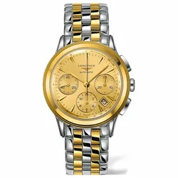 Đồng Hồ Nam Longines Flagship L4.803.3.32.7 Màu Vàng Bạc