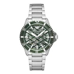 Đồng Hồ Nam Emporio Armani Automatic Stainless Steel Watch AR60061 Màu Bạc/Xanh
