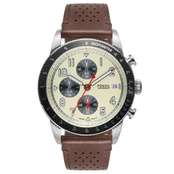 Đồng Hồ Nam Fossil Sport Tourer Chronograph 42mm FS6042 Màu Nâu Vàng