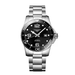 Đồng Hồ Nam Longines HydroConquest Automatic Watch 41mm L3.781.4.56.6 Màu Đen/Bạc