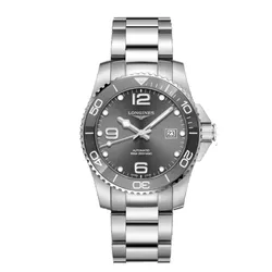 Đồng Hồ Nam Longines HydroConquest Automatic Watch 41mm L3.781.4.76.6 Màu Xám/Bạc