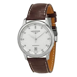 Đồng Hồ Nam Longines Master Collection Diamond L2.628.4.77.9 Màu Nâu Bạc