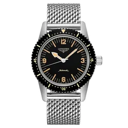 Đồng Hồ Nam Longines Skin Diver L2.822.4.56.6 Màu Đen Bạc