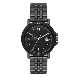 Đồng Hồ Nam Skagen Signatur Sport Three-Hand Date Midnight Stainless Steel Bracelet Watch SKW6920 Màu Đen