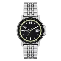 Đồng Hồ Nam Skagen Signatur Sport Three-Hand Date Silver Stainless Steel Bracelet Watch SKW6919 Màu Bạc Đen