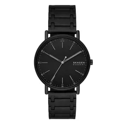Đồng Hồ Nam Skagen Signatur Three-Hand Midnight Stainless Steel Bracelet Watch SKW6914 Màu Đen