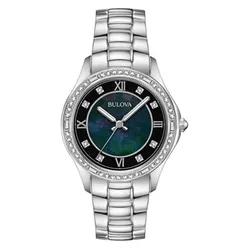 Đồng Hồ Nữ Bulova 96L266 Màu Bạc Đen
