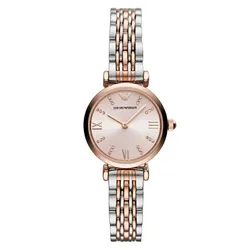 Đồng Hồ Nữ Emporio Armani Gianni T-Bar AR11223 Màu Bạc Vàng Hồng