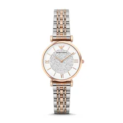 Đồng Hồ Nữ Emporio Armani  Women's Two-Tone Stainless Steel Watch AR1926 Màu Vàng Hồng/Bạc