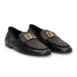 Giày Lười Nam Dolce & Gabbana D&G Plume Loafer Màu Đen Size 40.5