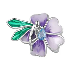 Hạt Vòng Charm Nữ Lili Jewelry Đính Đá CZ Daniela LILI_087087 Màu Bạc Tím