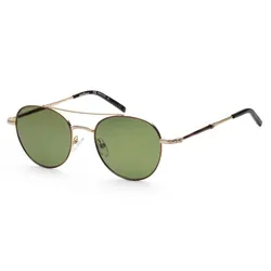 Kính Mát Nam Salvatore Ferragamo Fashion 51mm Shiny Gold Sunglasses SF224S-726 Màu Xanh Lá