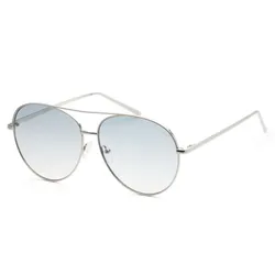 Kính Mát Nữ Guess 63mm Shiny Light Nickeltin Sunglasses GF0391-10W Màu Xanh Bạc