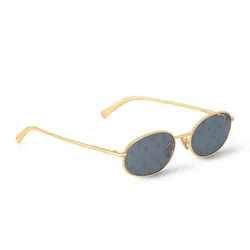 Kính Mát Nữ Louis Vuitton LV Bright Oval Sunglasses Z2101U Màu Vàng Bạc