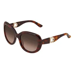 Kính Mát Nữ Salvatore Ferragamo Brown Oval Ladies Sunglasses SF727S 214 53 Màu Nâu