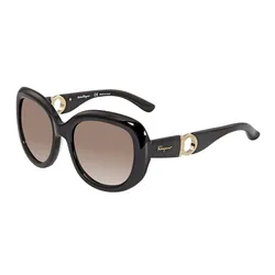 Kính Mát Nữ Salvatore Ferragamo Gradient Smoke Oval SF727S 001 53 Màu Xám Khói