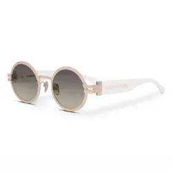 Kính Mát Saint De Paris & Crew No 9 Petite Gabrielle White Gold Sunglasses Màu Vàng Trắng