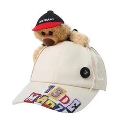 Mũ 13 De Marzo Bear Logo Patch Cap White Màu Trắng Kem
