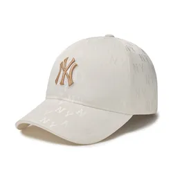 Mũ MLB Classic Monogram Structure Ball Cap New York Yankees 3ACPM014N-50CRS Màu Trắng Kem