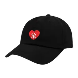 Mũ MLB Heart Front Logo Unstructured Ball Cap NY Yankee 32CPUB111-50L Màu Đen