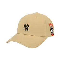 Mũ MLB Mega Bear Heart Ball Cap NY Yankees 32CPAB111-50B Màu Beige
