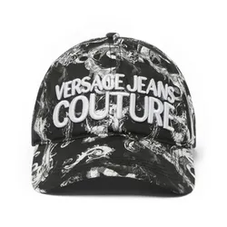 Mũ Nam Versace Jeans Couture Watercolor Couture Baseball Cap Màu Đen Trắng