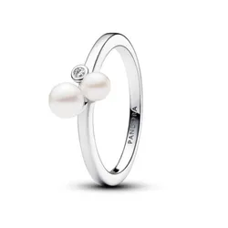 Nhẫn Nữ Pandora Duo Treated Freshwater Cultured Pearls Ring 193156C01 Màu Bạc Size 48