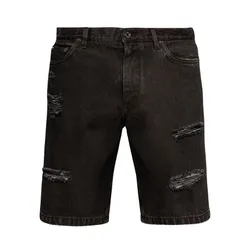 Quần Short Nam Dolce & Gabbana D&G Black Denim Shorts GWNXADG8FR9S9001 Màu Đen Size 48
