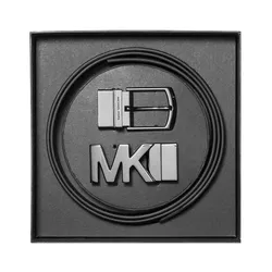 Set Thắt Lưng Michael Kors MK 4-In-1 Logo Reversible Belt Box Set Màu Đen/Nâu