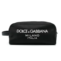 Túi Cầm Tay Nam Dolce & Gabbana D&G With Logo Embroidered BT0989 AG182 8B956 Màu Đen