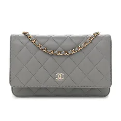 Túi Đeo Chéo Nữ Chanel Caviar Quilted Wallet On Chain Woc Grey Màu Xám