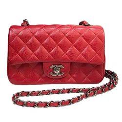 Túi Đeo Chéo Nữ Chanel Mini Rectangular Red Caviar Màu Đỏ