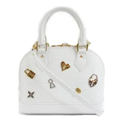 Túi Xách Nữ Louis Vuitton LV Epi Alma BB Lovelock Shoulder Bag White Bron M52885 Màu Trắng