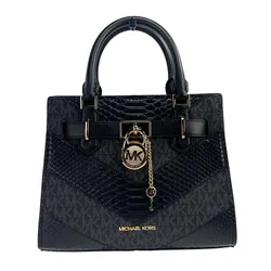 Túi Xách Tay Nữ Michael Kors Hamilton Small Leather Satchel Bag 35R4GHMS1L Màu Đen