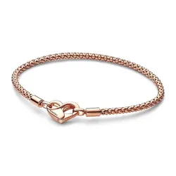 Vòng Đeo Tay Nữ Pandora Moments Studded Chain Bracelet 582731C00 Màu Vàng Hồng