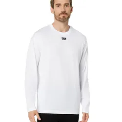 Áo Dài Tay Nam Armani Exchange Logo Patch Crewneck Sweatshirt 6LZMKC ZJBVZ Màu Trắng Size M