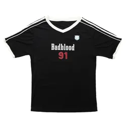 Áo Phông Nữ Badblood W Tee24 054 Vintage Club V-Neck Jersey TShirt Black Màu Đen