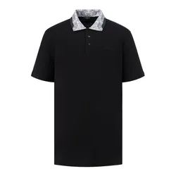 Áo Polo Nam Versace Logo Embroidered Pattern Polo Shirt 1012260 Màu Đen Size S