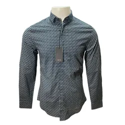 Áo Sơ Mi Dài Tay Nam Armani Exchange Shirt 6LZC25 ZNEAZ - GC03 Màu Xanh Đen Size XS