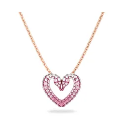 Dây Chuyền Nữ Swarovski Sublima Pendant Heart Small Pink, Rose Gold Tone Plating 5640301 Màu Vàng Hồng