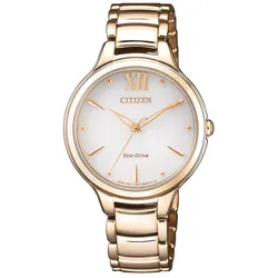 Đồng Hồ Nữ Citizen Eco-Drive EM0553-85A Màu Vàng Trắng