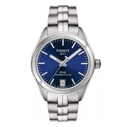 Đồng Hồ Nữ Tissot PR 100 Automatic Blue Dial T101.207.11.041.00 Màu Bạc Xanh