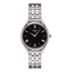 Đồng Hồ Nữ Tissot Tradition 5.5 Quartz Black Dial T063.209.11.058.00 Màu Bạc Đen