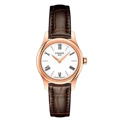 Đồng Hồ Nữ Tissot Tradition Rose Gold PVD T063.009.36.018.00 Màu Nâu Vàng Hồng